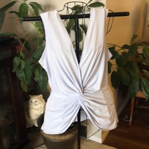 Light blue knotted top